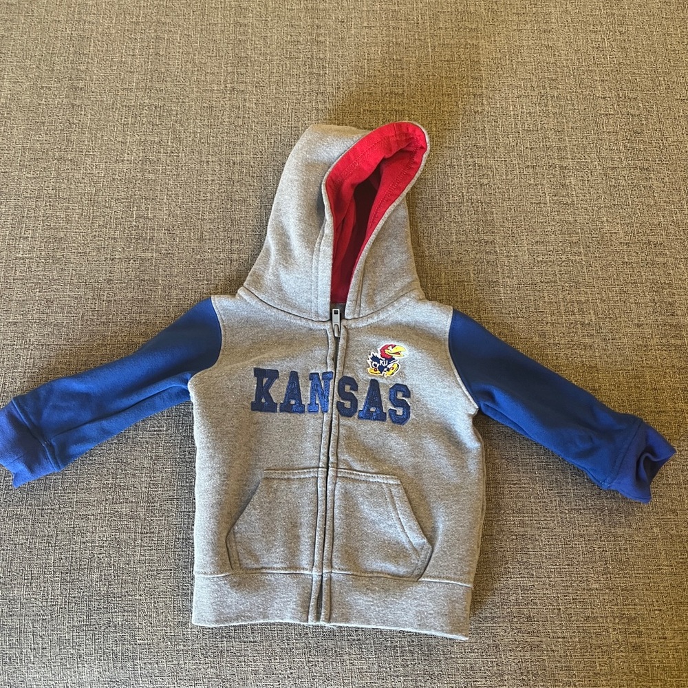 KU Kansas university hoodie size 6-12 months